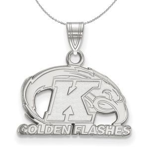 Sterling Silver Kent State Small Pendant Necklace - 18 Inch